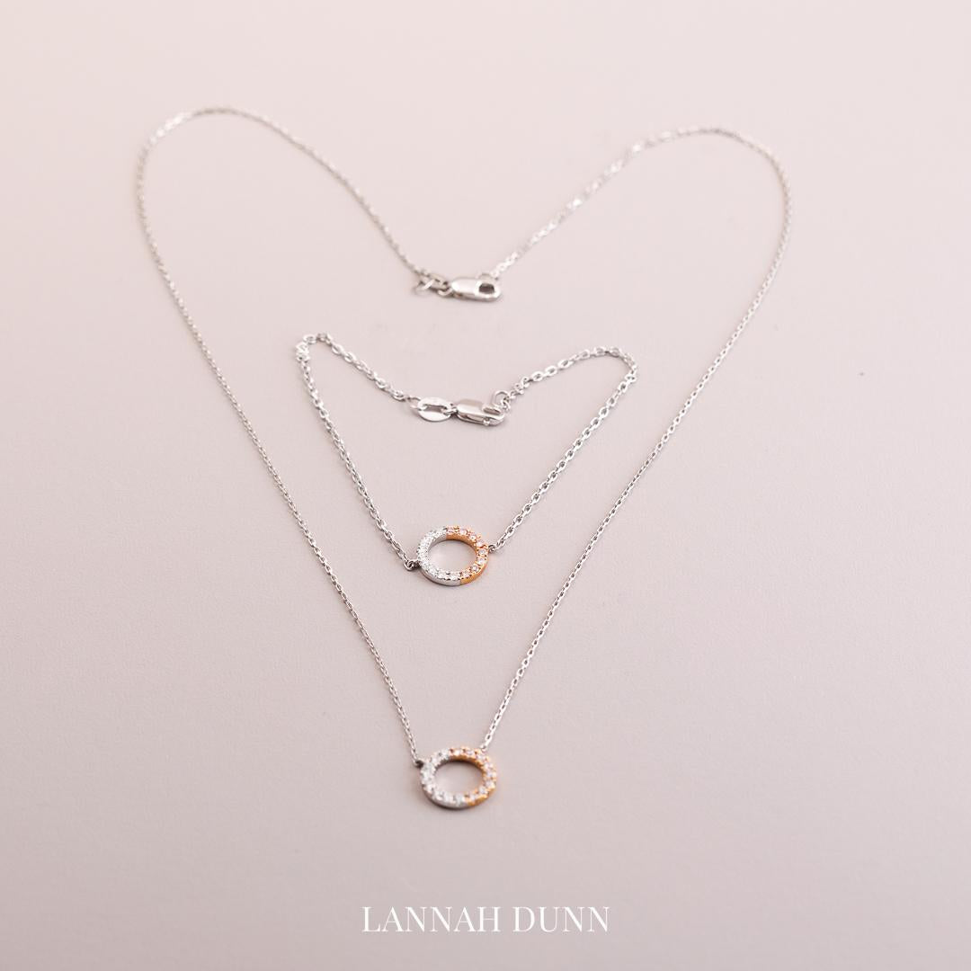 AUSTRALIAN PINK DIAMOND CONTINUUM PENDANT AND CHAIN Bracelet
