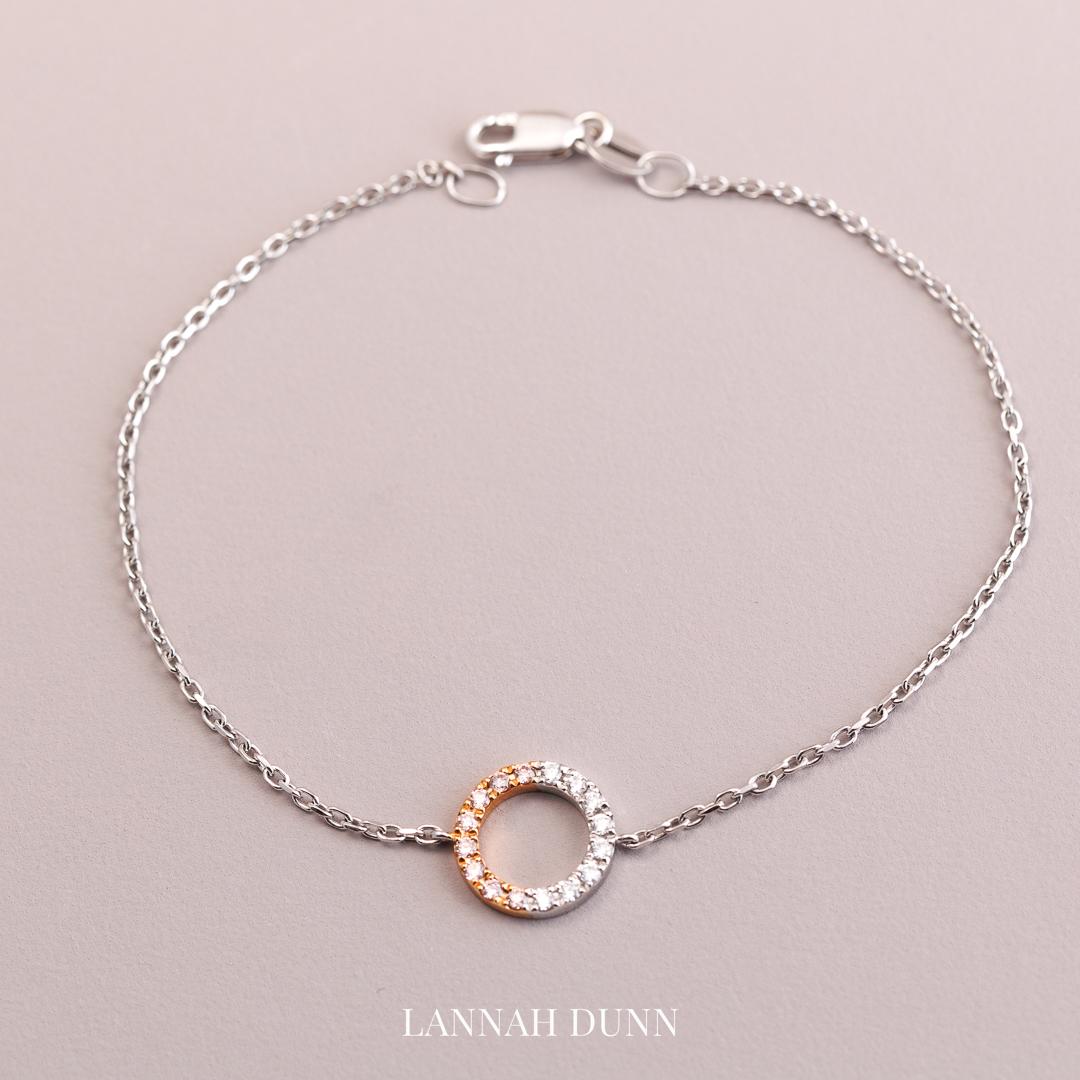 AUSTRALIAN PINK DIAMOND CONTINUUM PENDANT AND CHAIN Bracelet