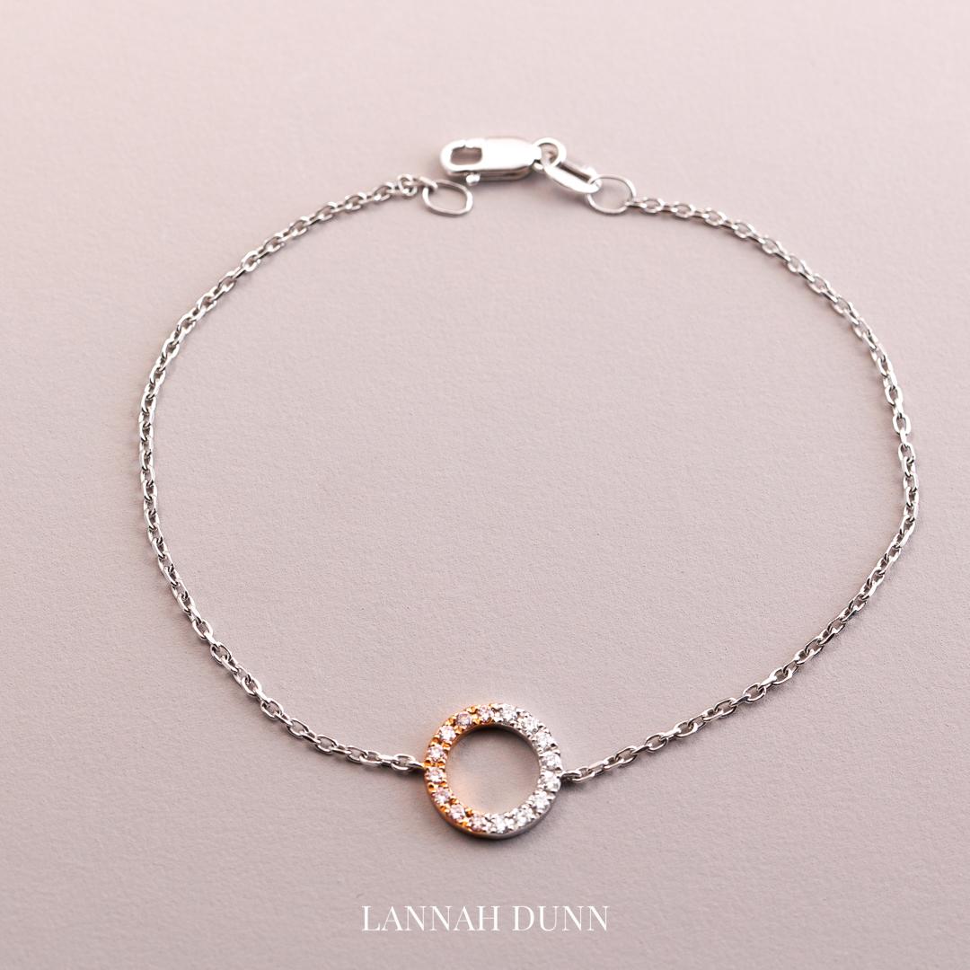 AUSTRALIAN PINK DIAMOND CONTINUUM PENDANT AND CHAIN Bracelet
