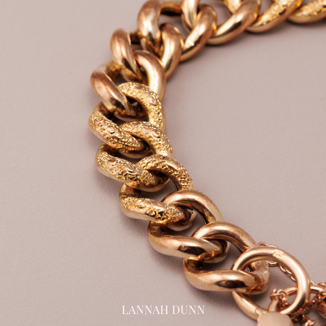 Antique padlock bracelet