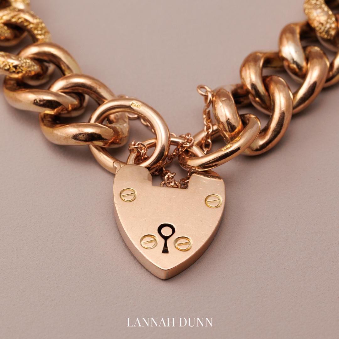 Antique padlock bracelet