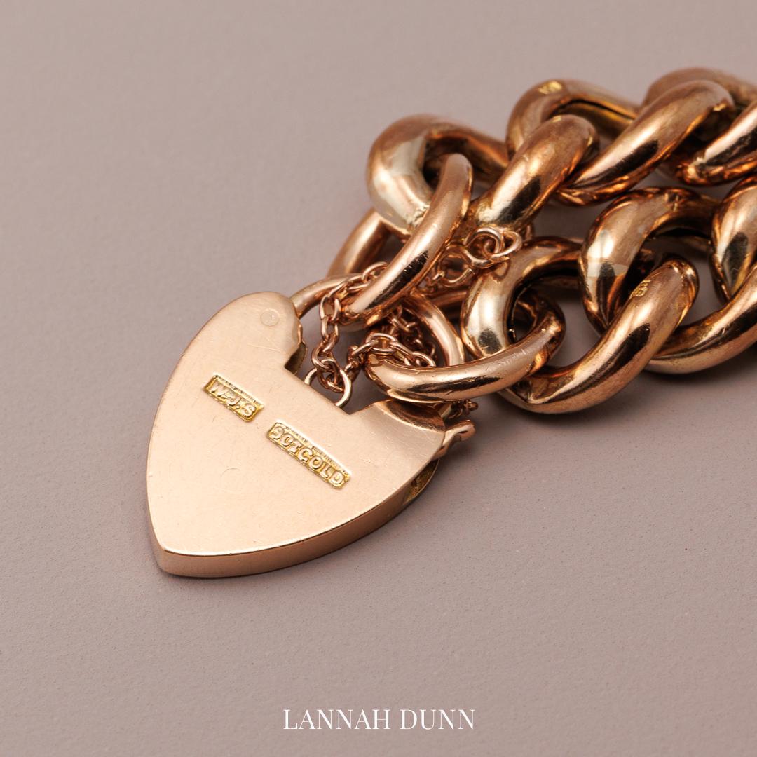Antique padlock bracelet