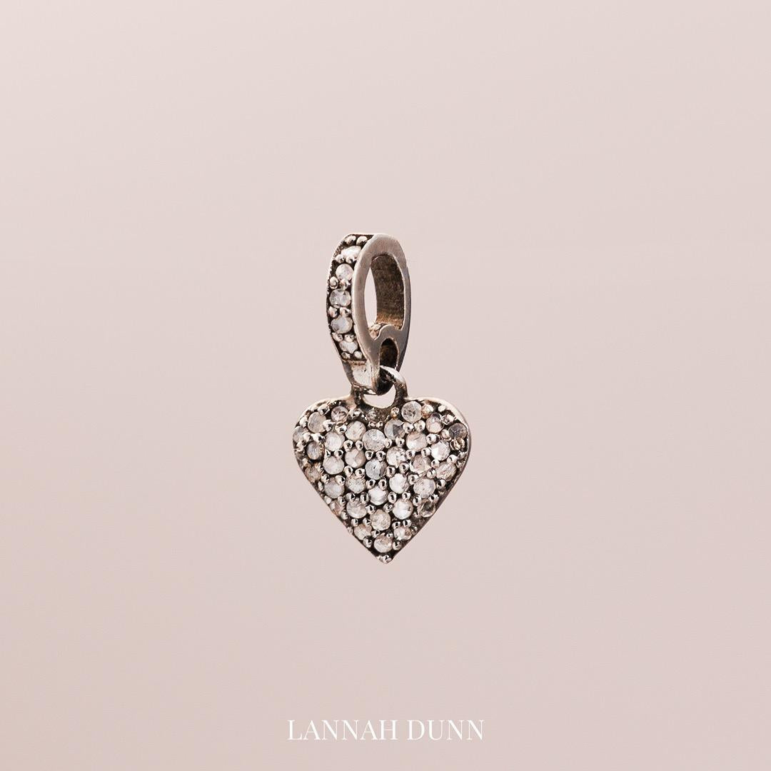 Antique diamond heart