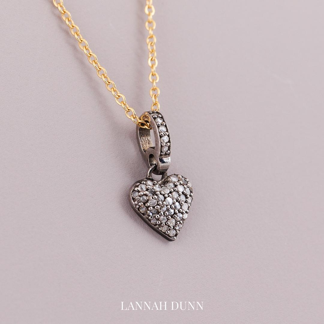 Antique diamond heart