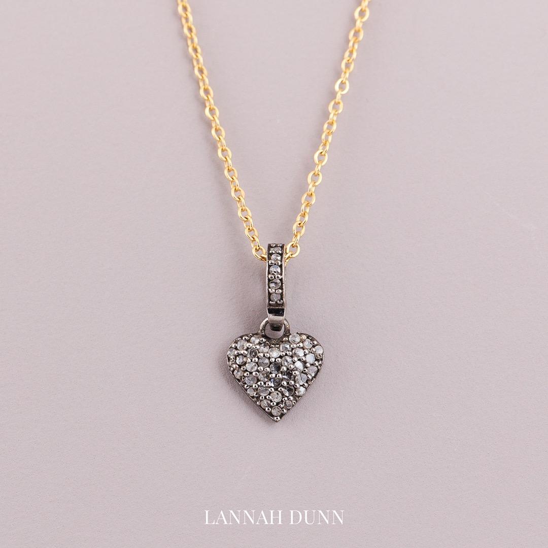 Antique diamond heart