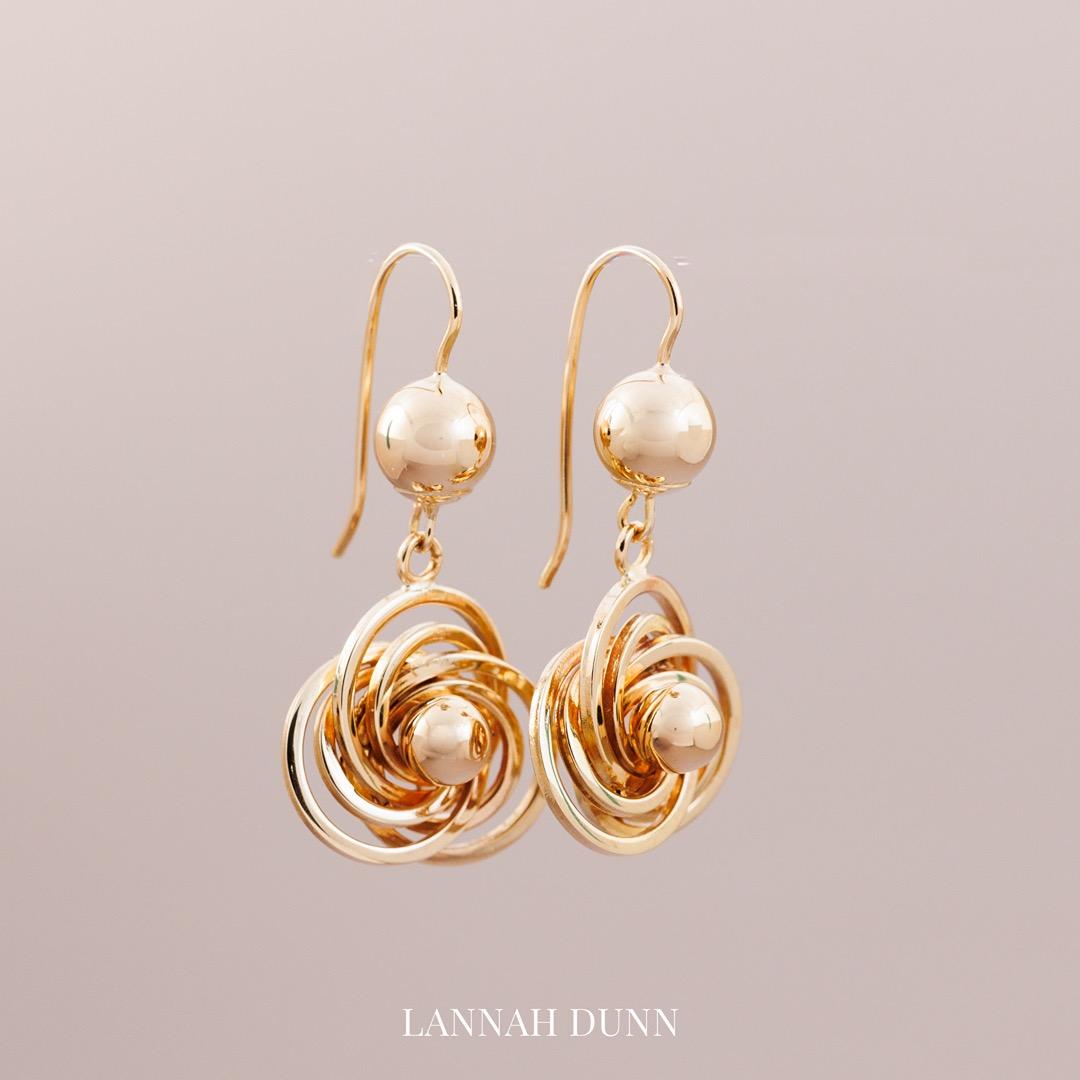 Antique English Lover Knot Earrings