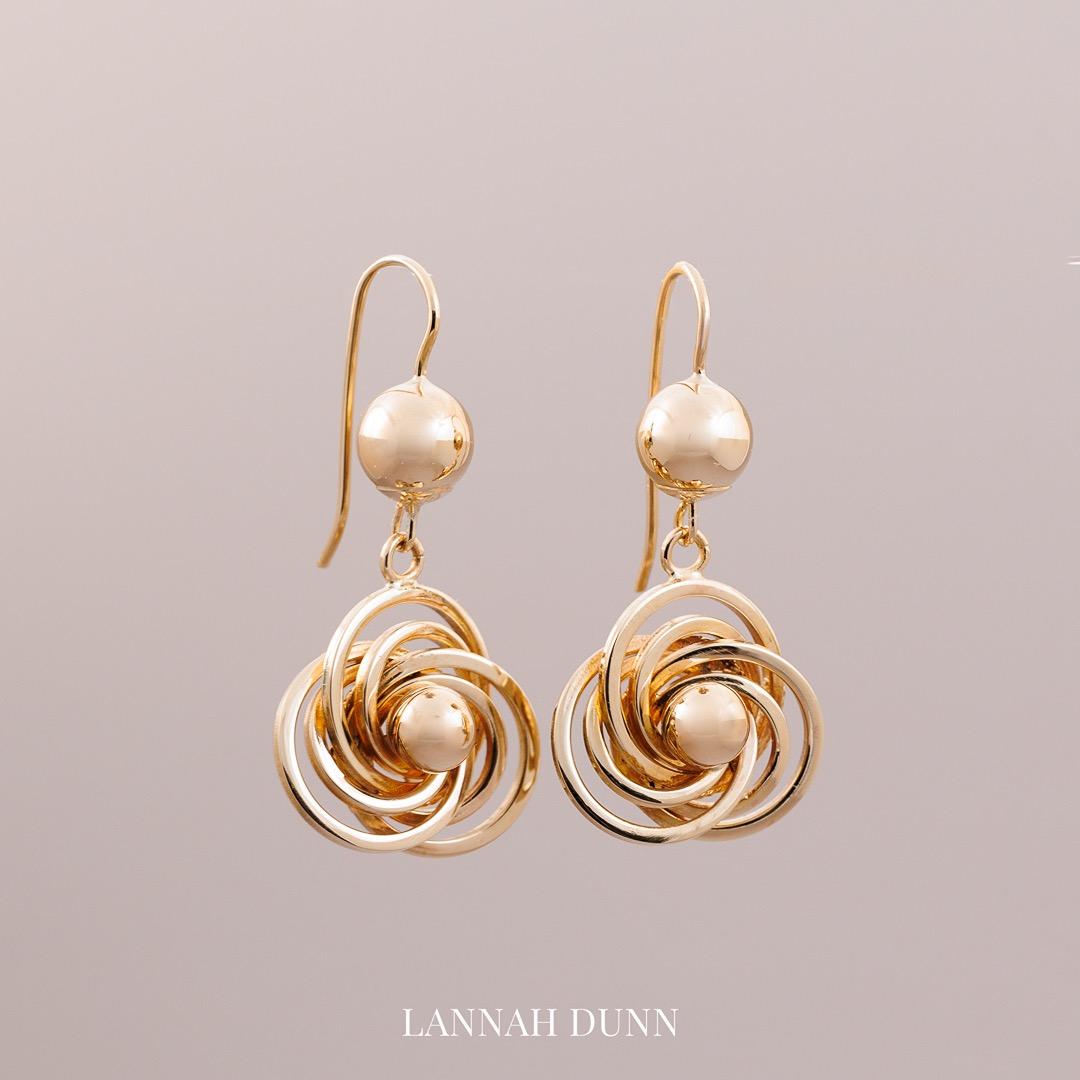 Antique English Lover Knot Earrings