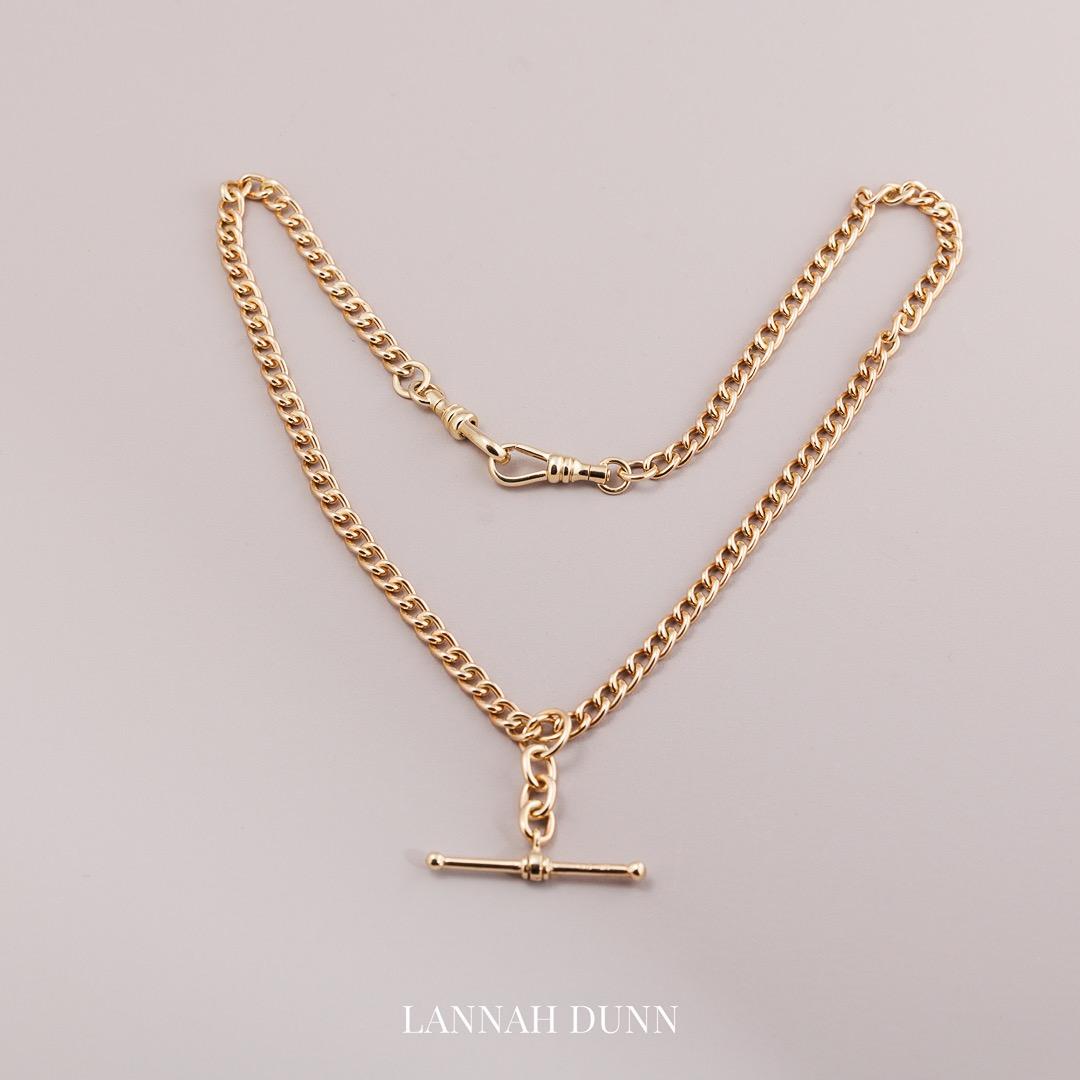 LD Vintage curb chain, solid yellow