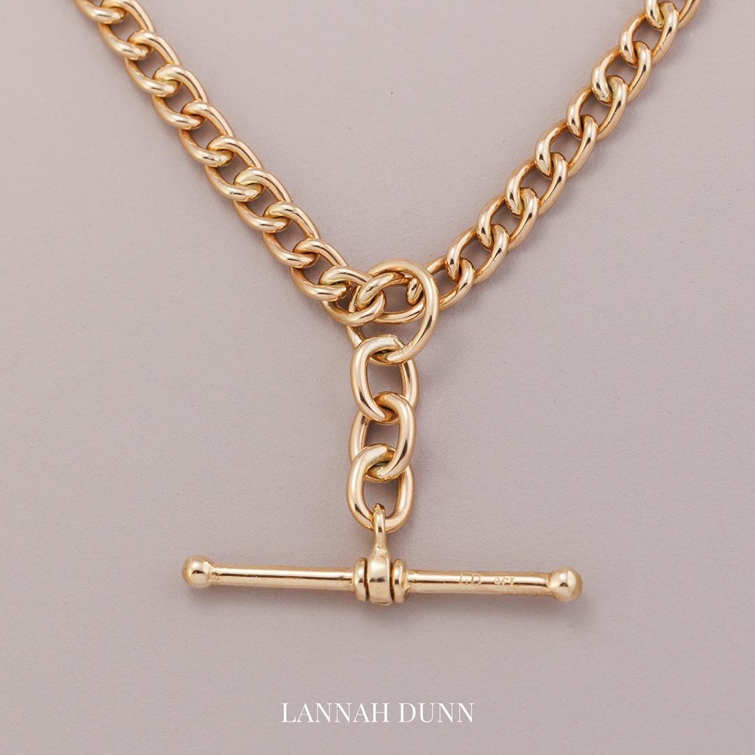 LD Vintage curb chain, solid yellow