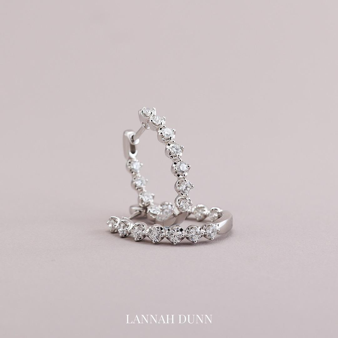Diamond vintage hoop earrings