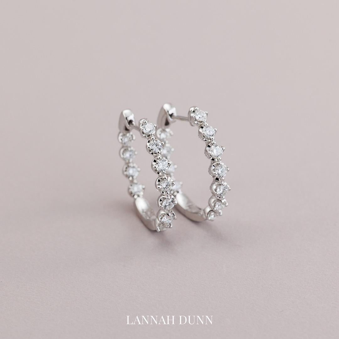 Diamond vintage hoop earrings
