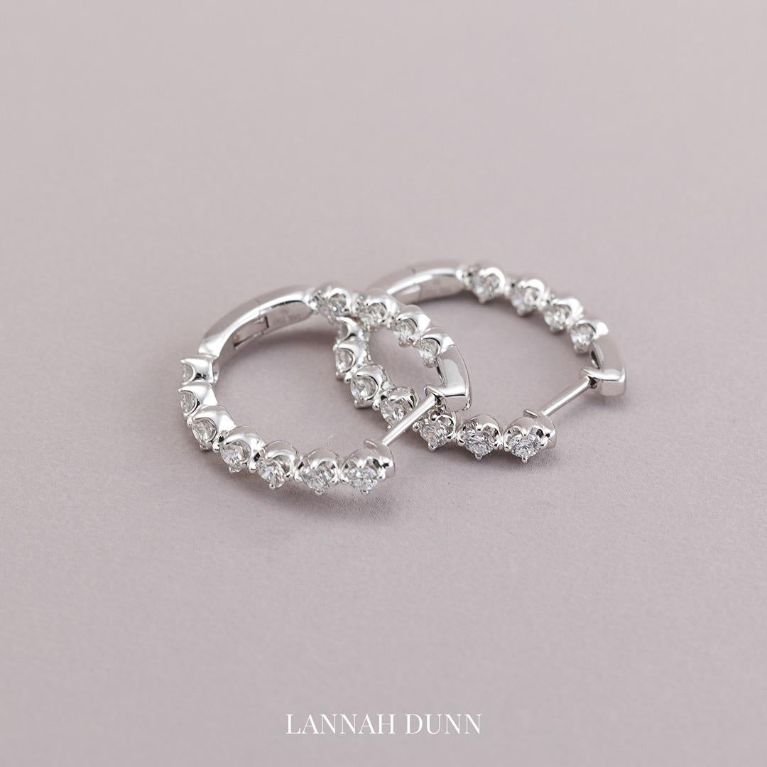 Diamond vintage hoop earrings