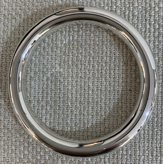 Sterling silver chunky tube in 10mm, 65mm Internal Diameter Sterling silver chunky tube in 10mm, 65mm Internal Diameter