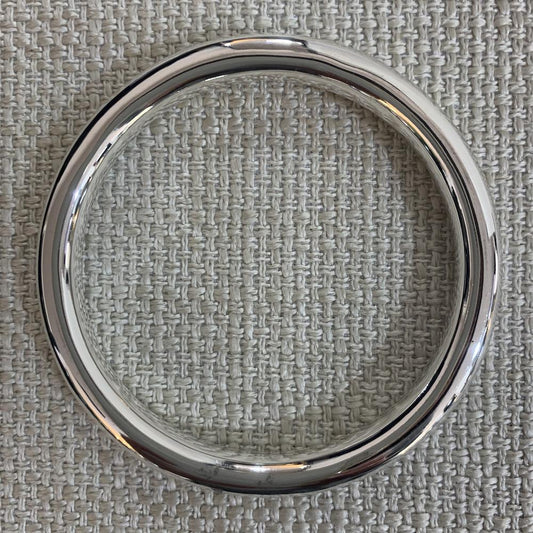 Sterling silver 8mm golf bangle, 65mm internal diameter Sterling silver 8mm golf bangle, 65mm internal diameter