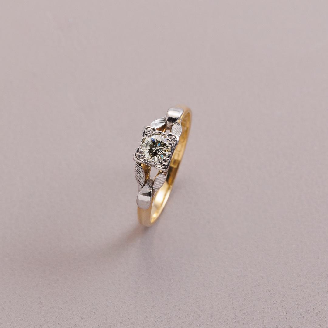 Original Antique Diamond Solitaire Diamond Ring