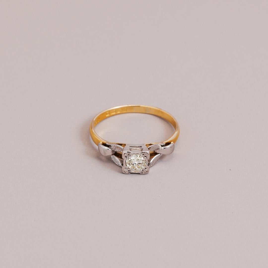 Original Antique Diamond Solitaire Diamond Ring