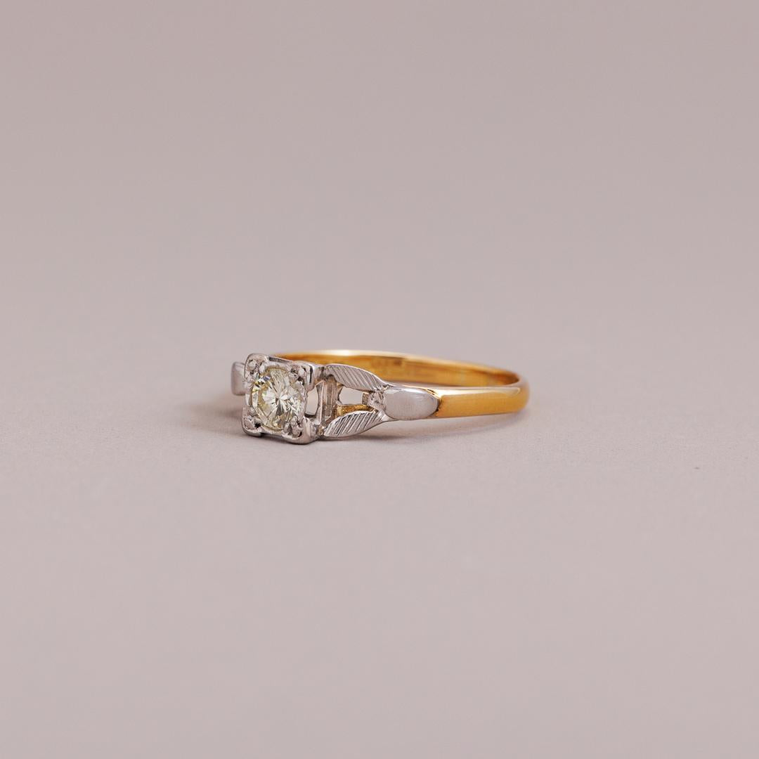 Original Antique Diamond Solitaire Diamond Ring