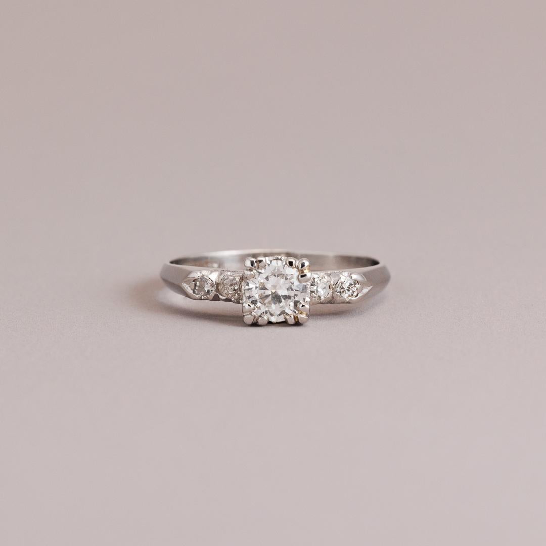 Art Deco French Solitaire ring