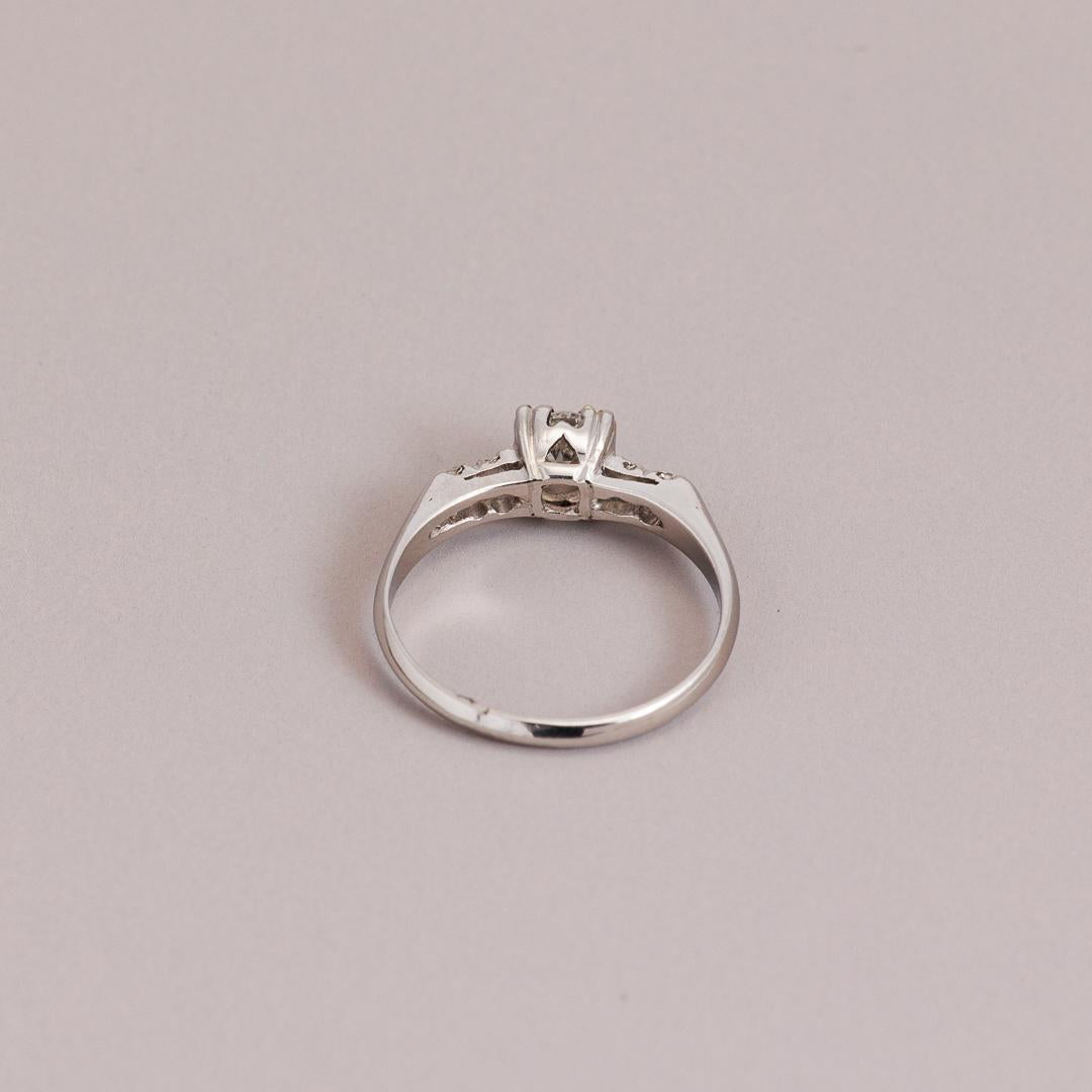 Art Deco French Solitaire ring