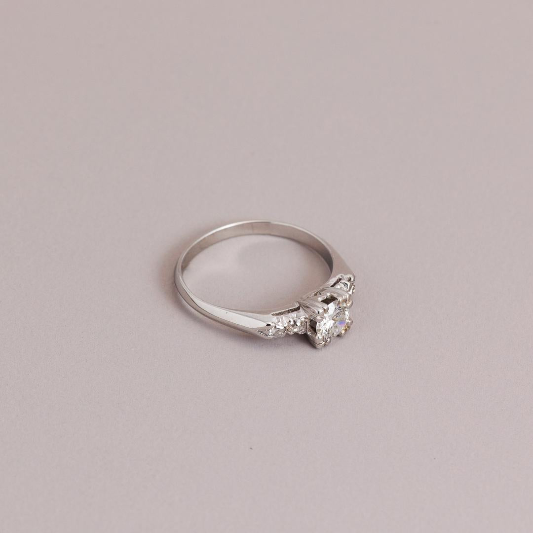 Art Deco French Solitaire ring