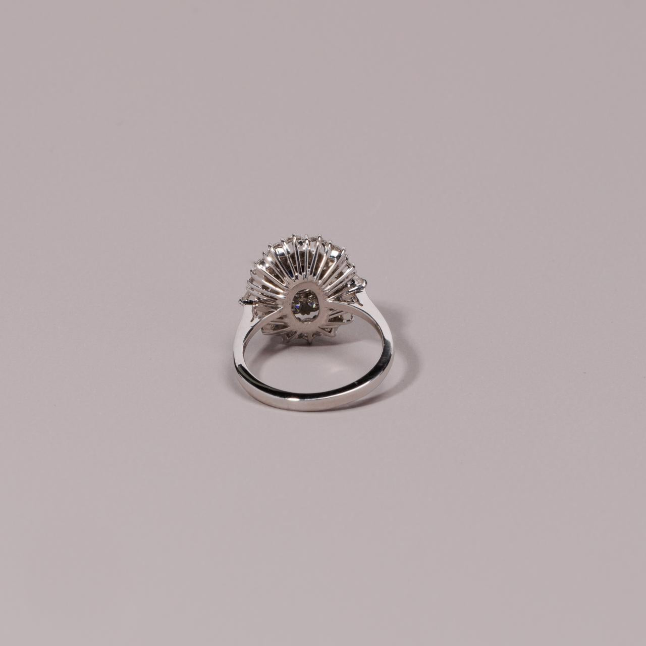 Vintage Diamond Sapphire Cluster Ring