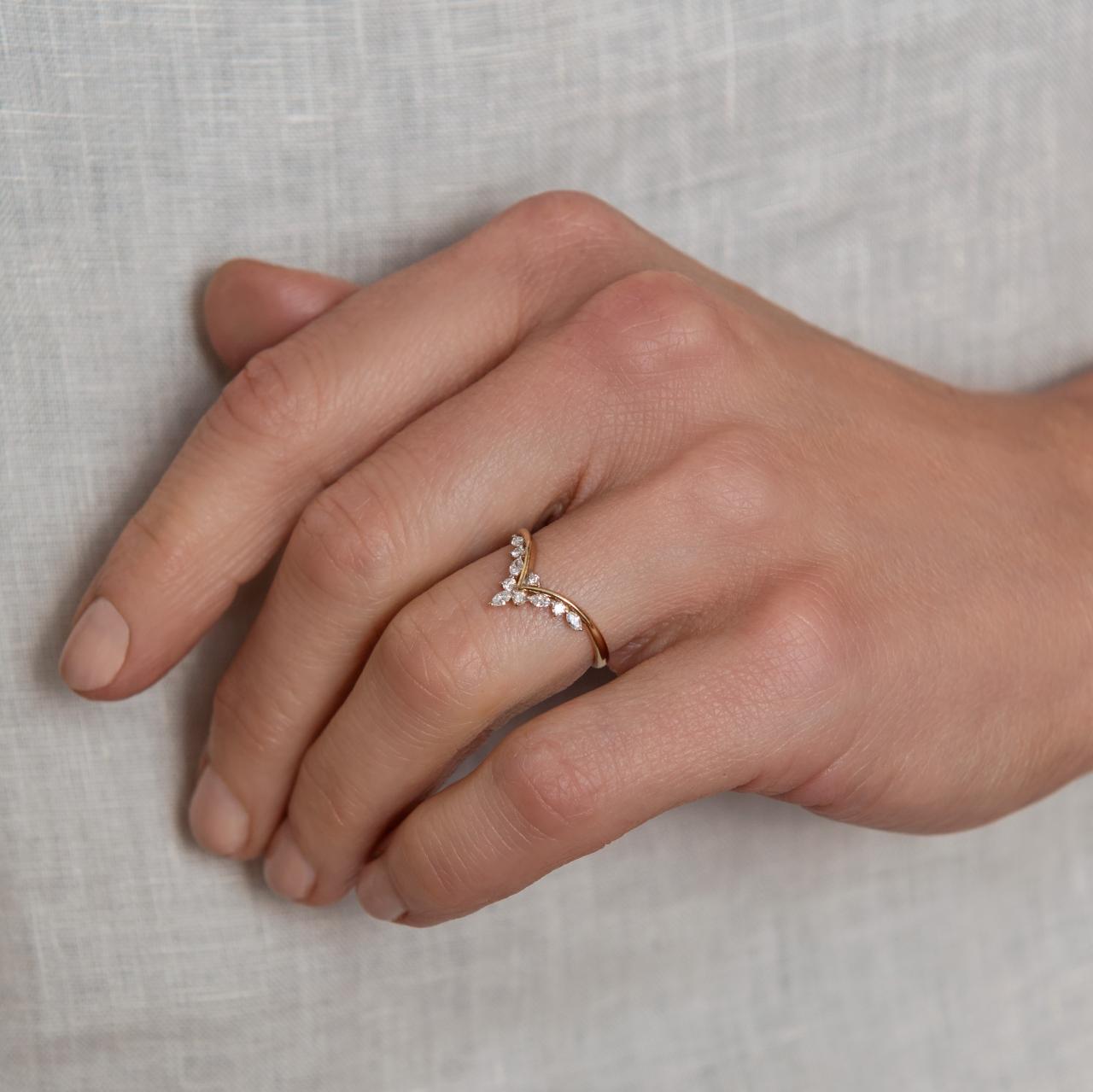 The LD ‘Princess’ diamond huggie ring, yellow gold