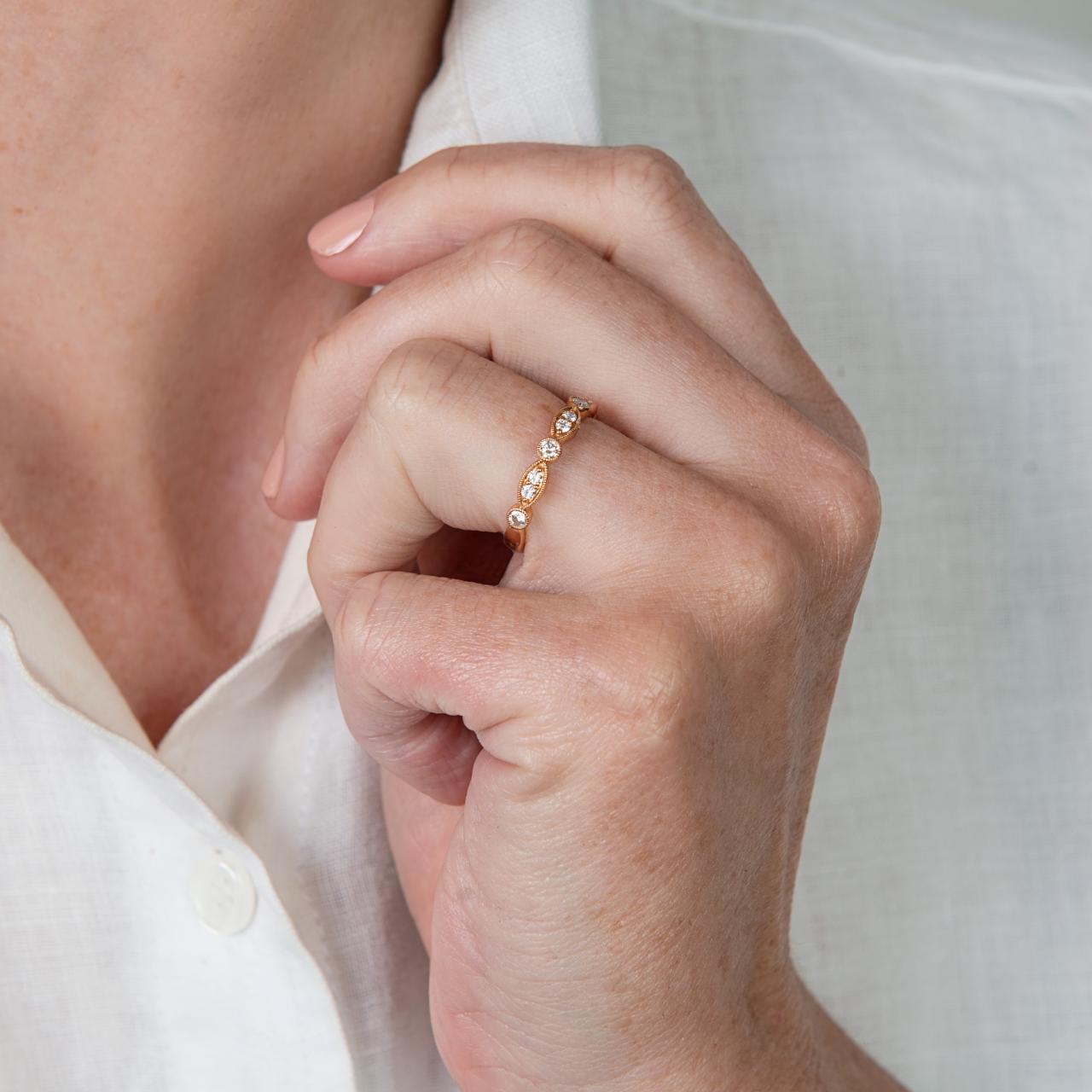 LD 10th Anniversary continuum wedding ring, Rose Gold