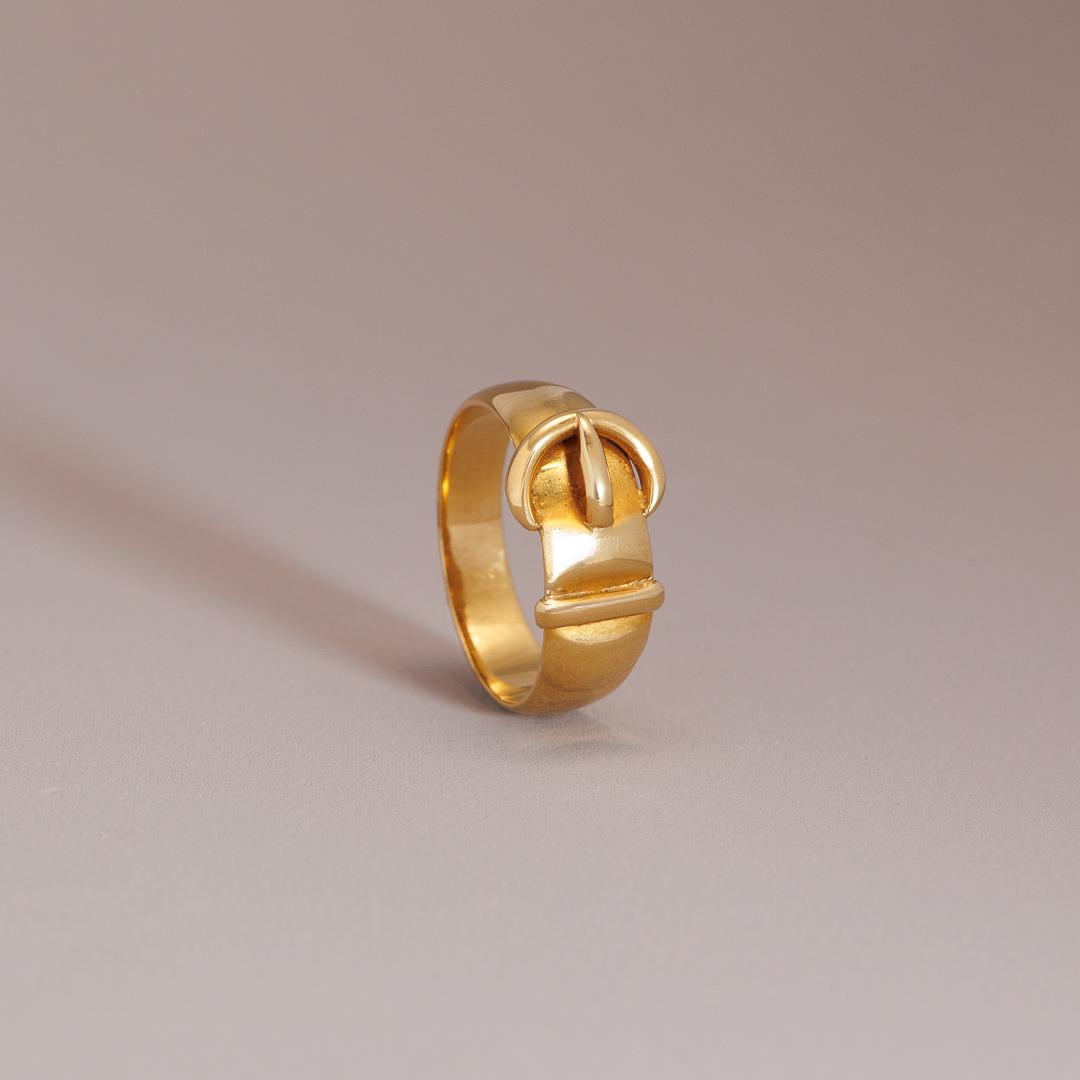 Hallmarked buckle ring