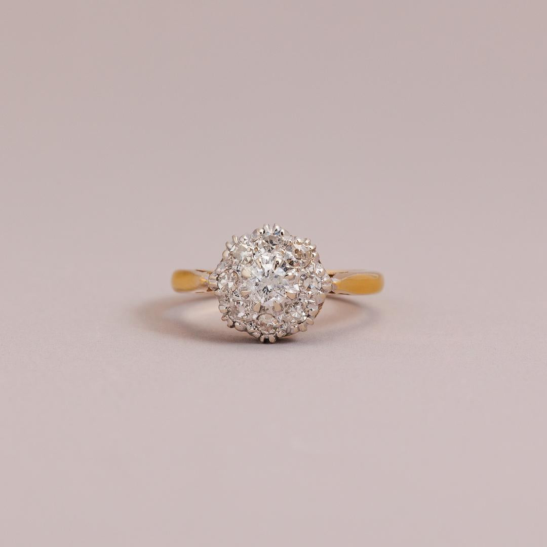 Vintage daisy cluster ring