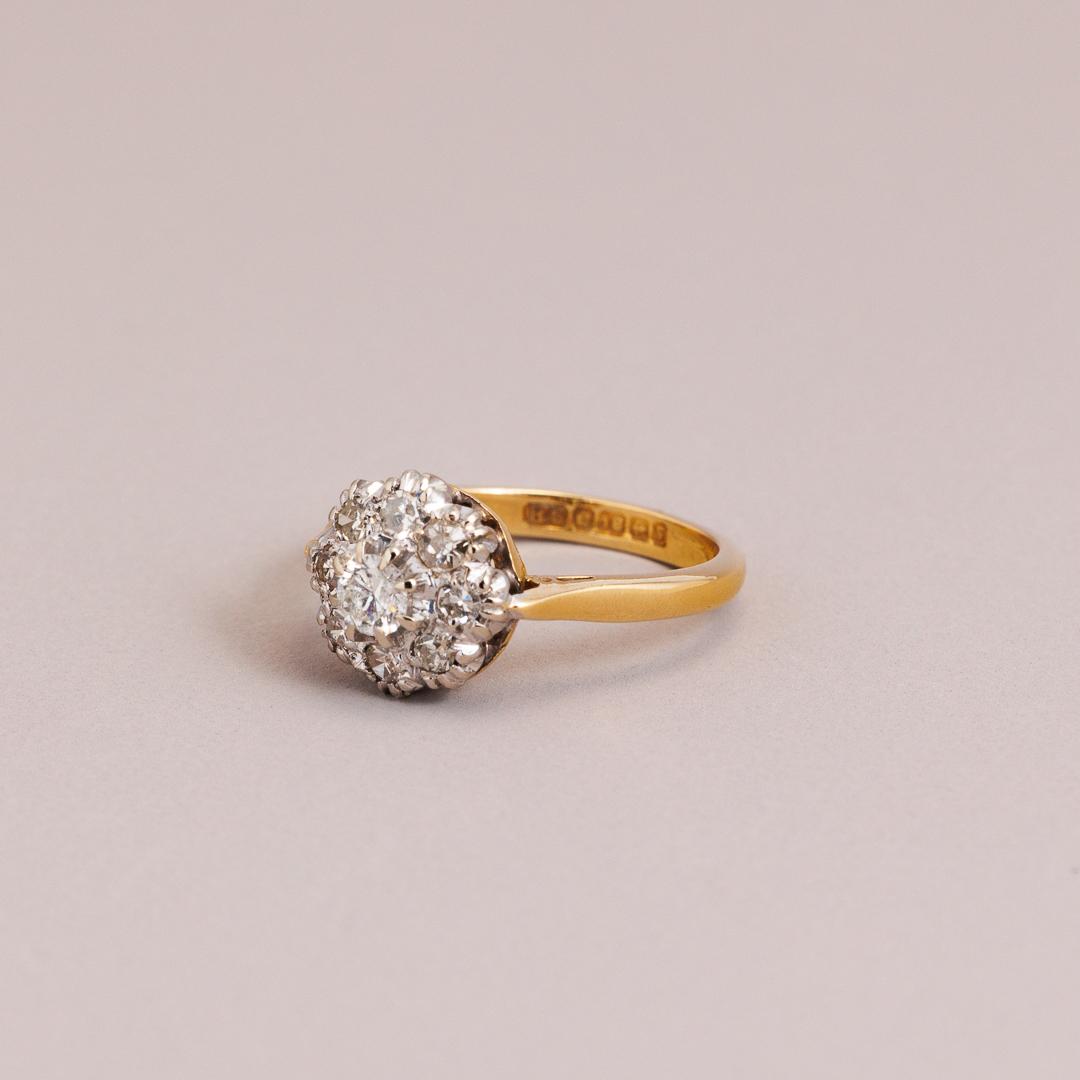 Vintage daisy cluster ring