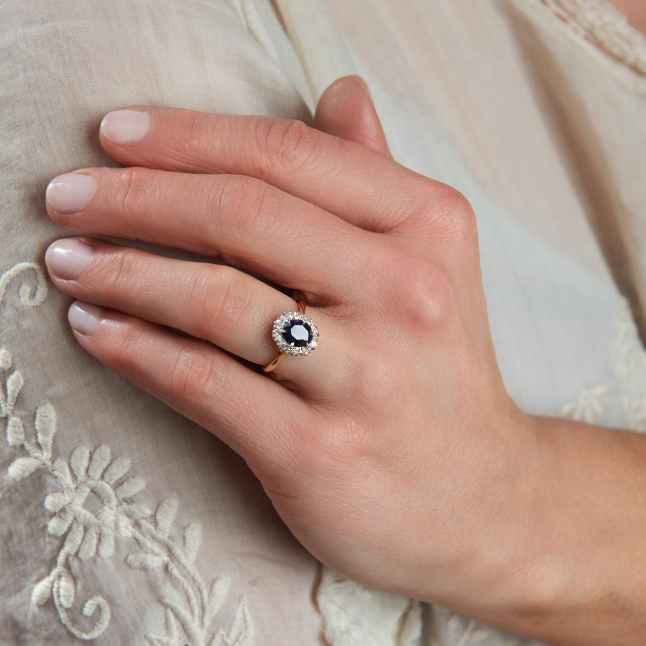 Platinum & 18ct Sapphire & Diamond