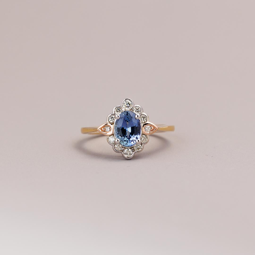 Ceylon Sapphire and diamond