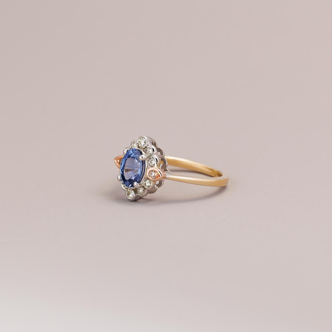 Ceylon Sapphire and diamond
