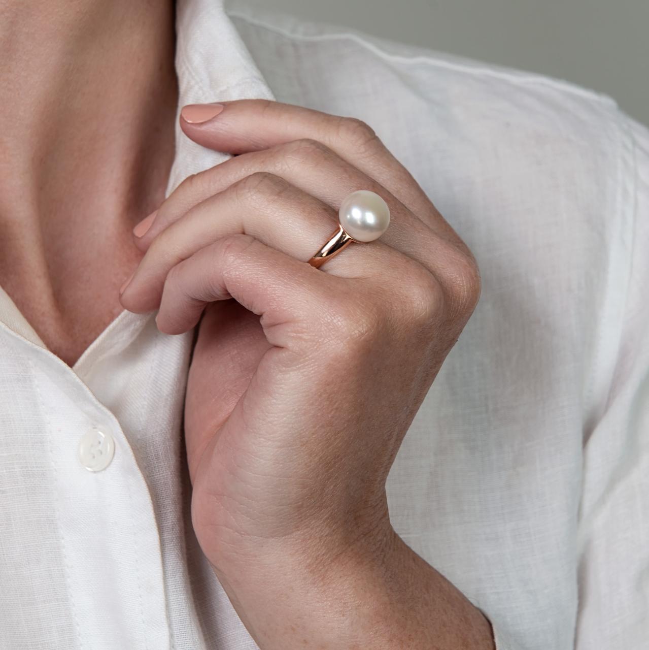 The LD Pearl Ring, rose gold