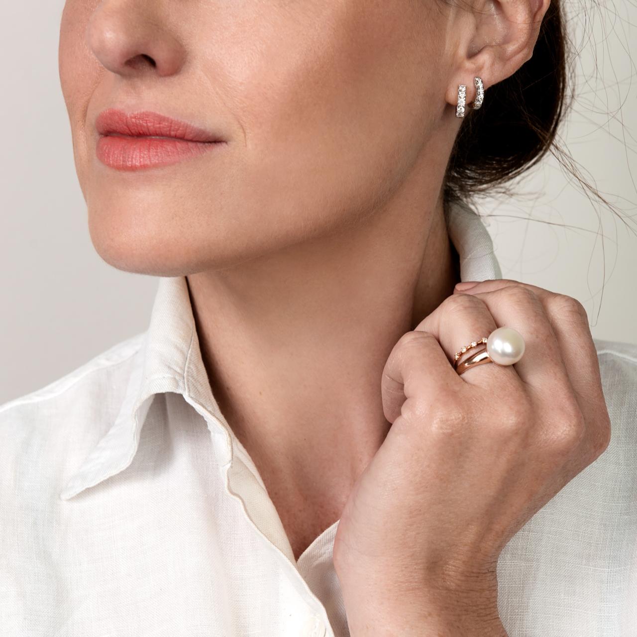 The LD Pearl Ring, rose gold