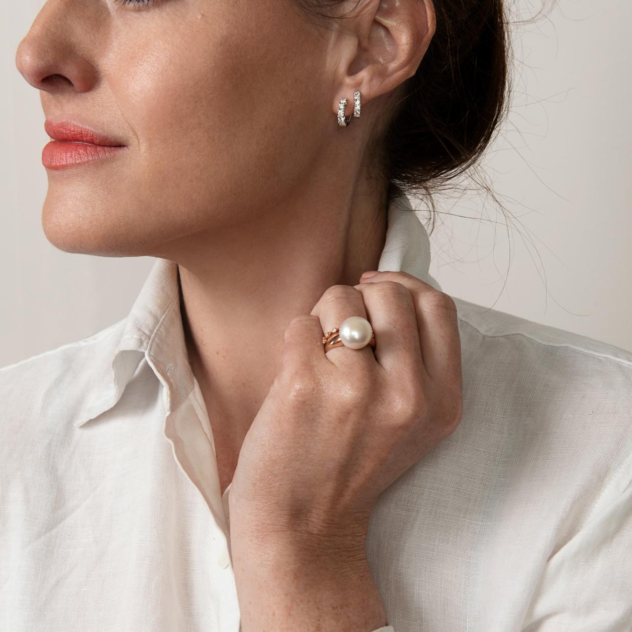 The LD Pearl Ring, rose gold