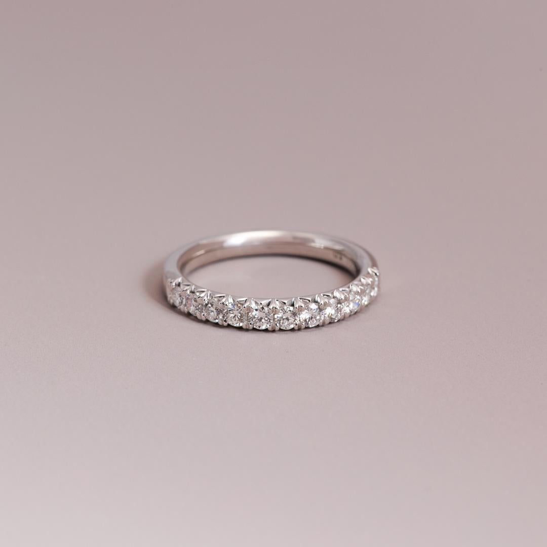 Platinum and diamond wedding ring