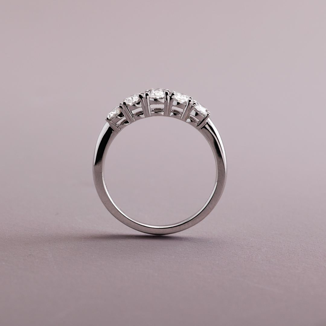 LD Oval cut diamond five-stone engagement ring