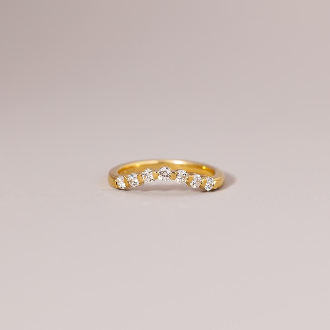 LD Lunar diamond huggie band in 9ct yellow