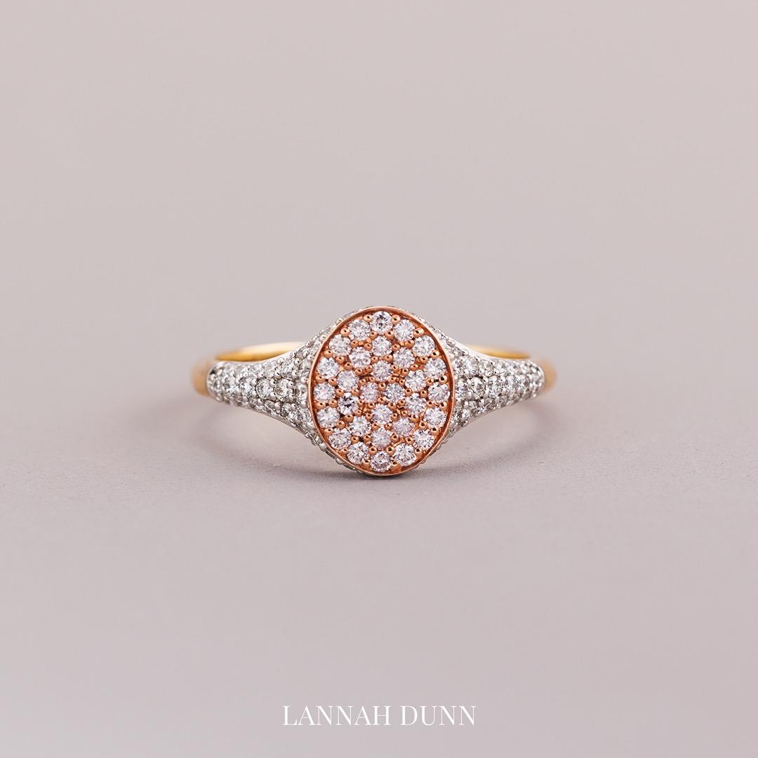 LD Pink diamond signet ring