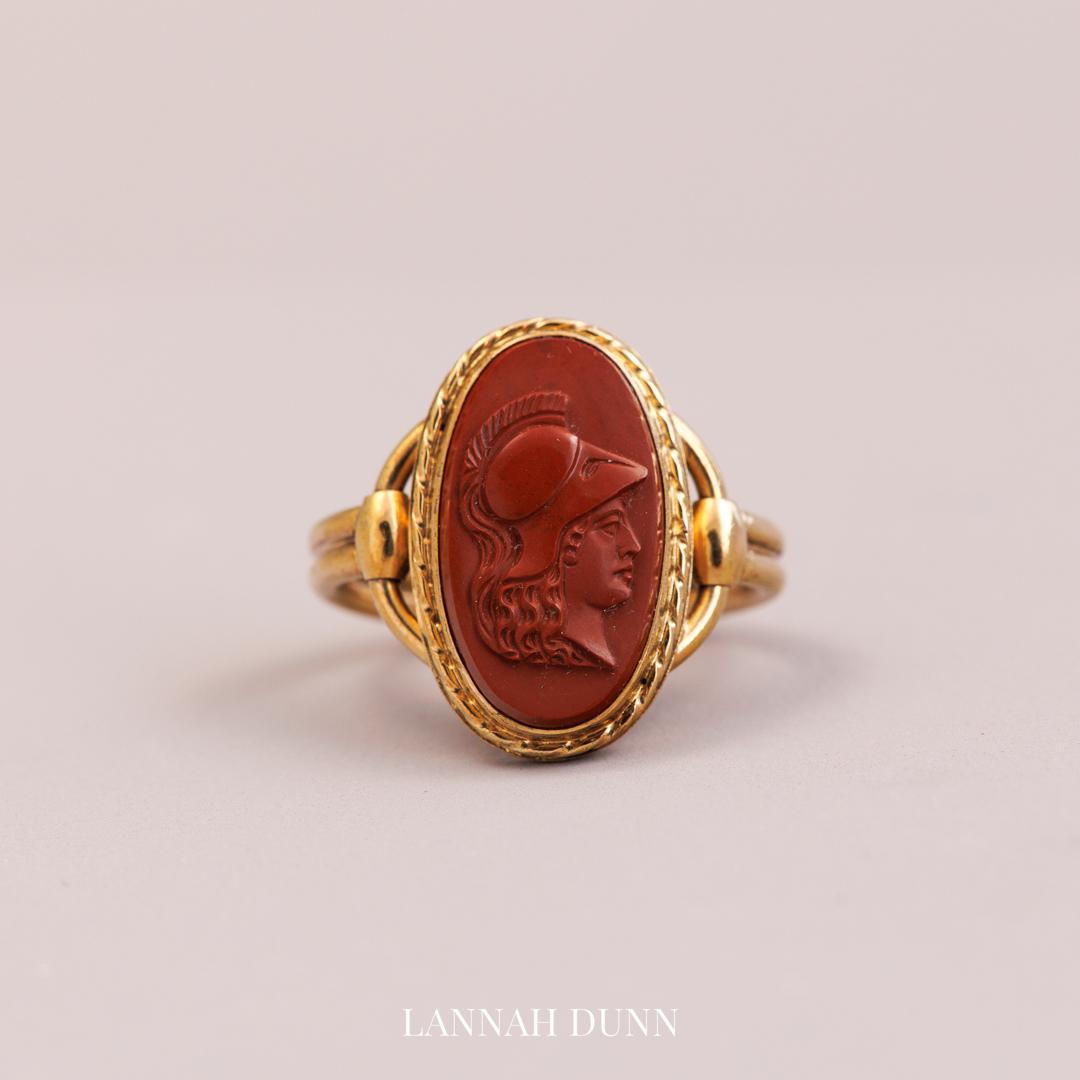 High carat antique cameo ring