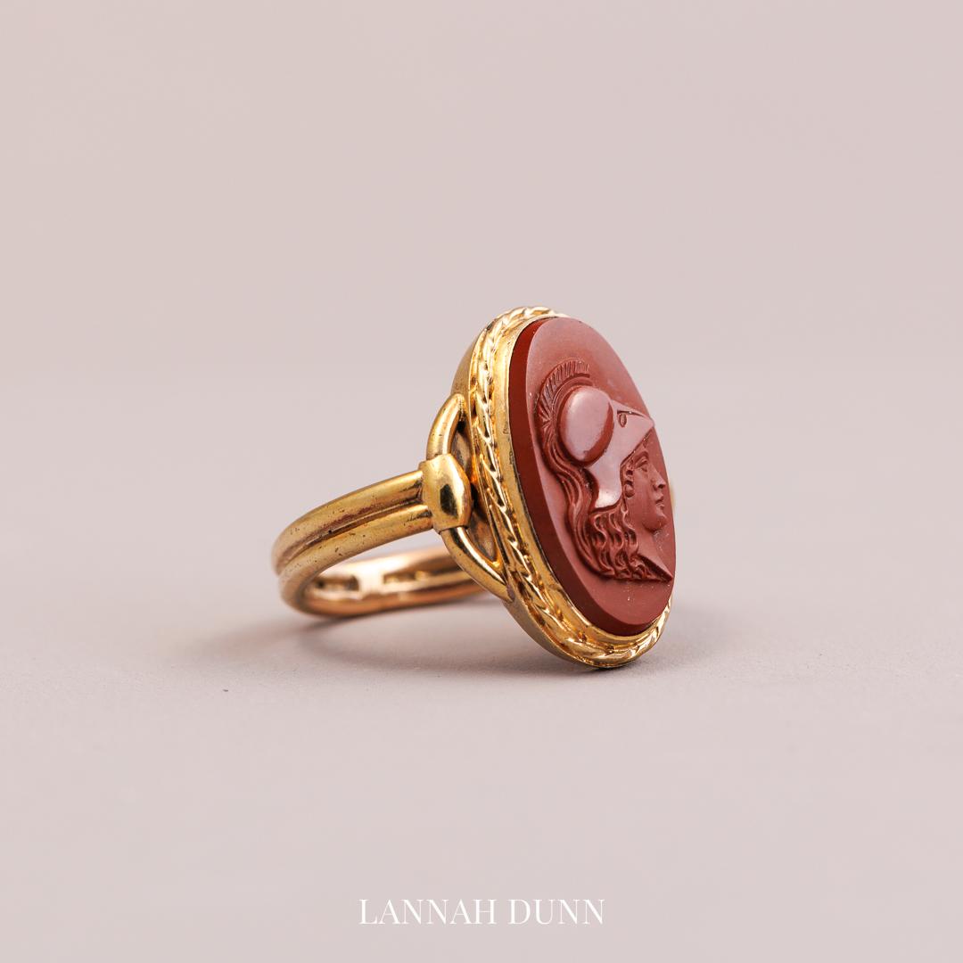 High carat antique cameo ring