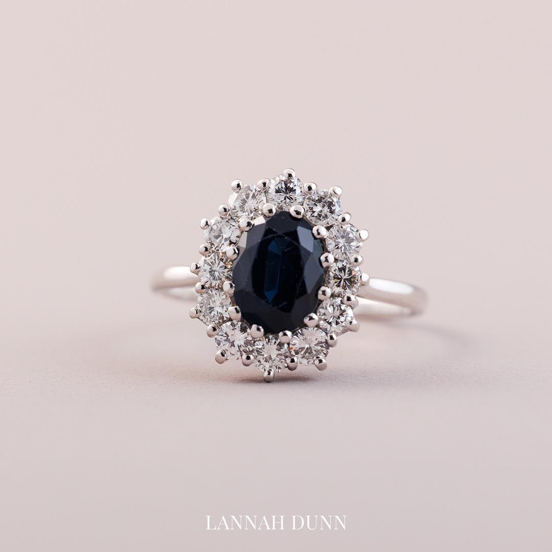 Vintage Sapphire & diamond cluster