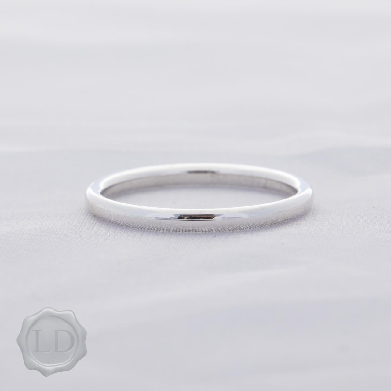 LD Classic band, White Gold narrow