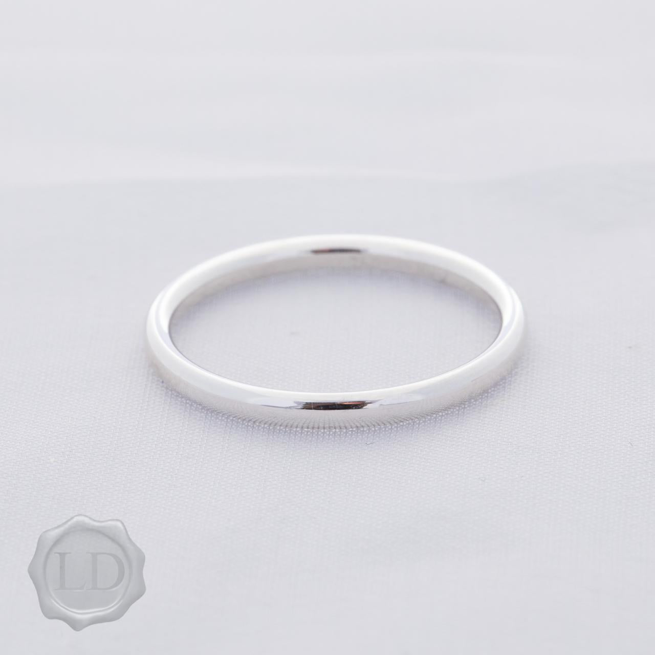LD Classic band, White Gold narrow