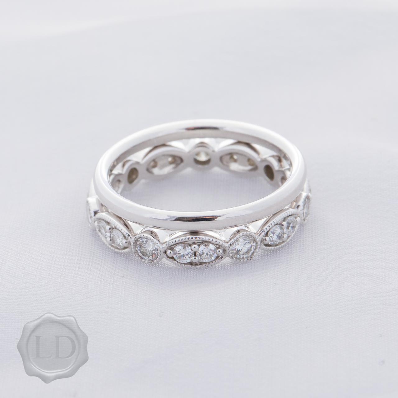LD Classic band, White Gold narrow