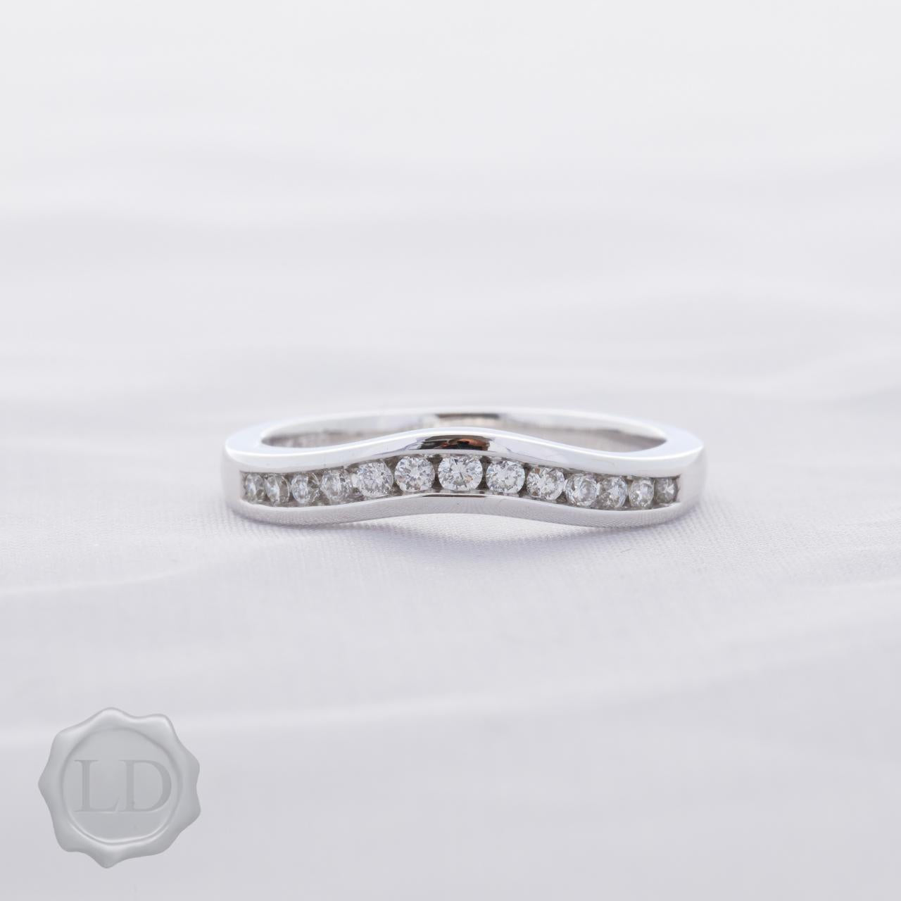 LD Channel set huggie diamond ring