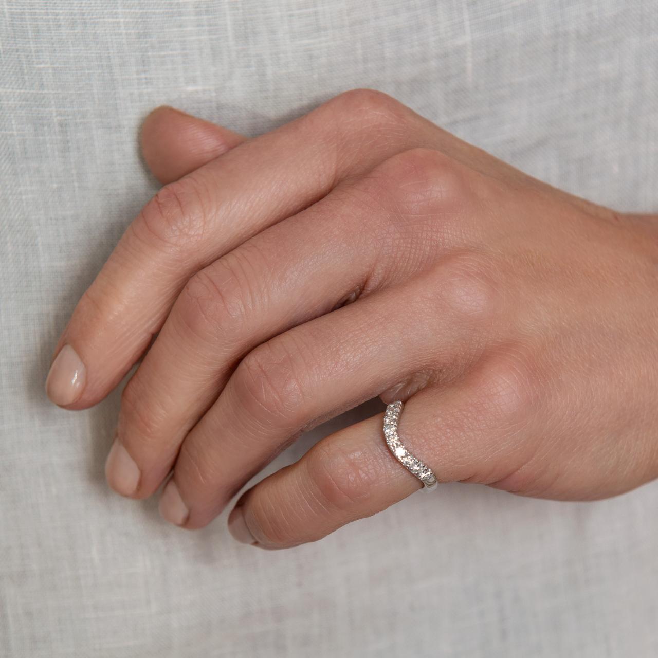 LD Channel set huggie diamond ring