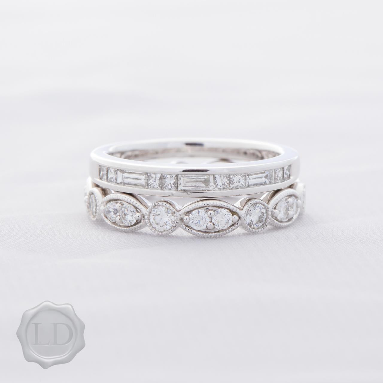 LD Geometric Diamond wedding ring