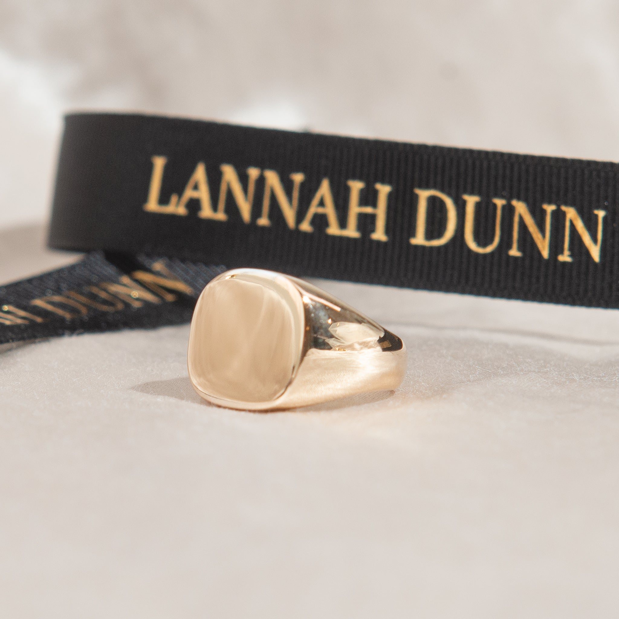 LD Gent's Checkmate Signet Monogram Ring